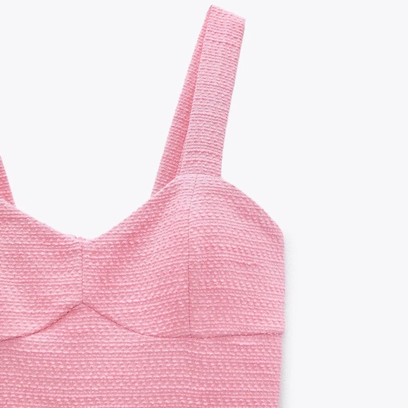 NWOT Zara Short Textured Weave Jumpsuit - Picture 4 of 4